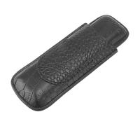 Generic Estuche para Cigarros Vintage de Cuero Resistente Al Desgaste para Hombres Regalo Ideal para Cumpleaños y Ocasiones Especiales 2 Cigarros (BLACK)