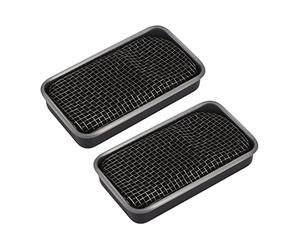 Generic Estufa de Alcohol Mini Estufa de Camping Portátil a Prueba de Viento para Barbacoa Al Aire Senderismo 2 Piezas de Acero Inoxidable (BLACK)