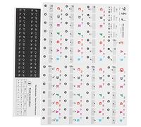 Generic Etiqueta Engomada de la Tecla del Piano Transparente Fácil de Instalar para Principiantes 37/49/61/88 Teclas Decoración Universal de Teclas para Pianistas PVC Transparente (Versión en color)