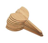 Generic Etiquetas de Plantas de bambú Natural, Escritura Fácil de 1/8 de Espesor para Jardinero, 10 Uds. Marcadores de Jardín, Material Ecológico, Señales de Plantas (forma de hoja)
