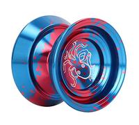 Generic Exquisita Bola YoYo de Competición de Aleación de Aluminio con Guante de 3 Cuerdas, para Niños (Blue)