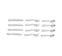 Generic Exquisita Vajilla para Casa de Muñecas a Escala 1/12, 5 Paquetes de Aleación, Mini Cuchillo para Muñeca, Tenedor, Cuchara para Juego de Comedor para Casa de (Silver)