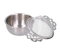 Generic Exquisito Filtro Infusor de té de Acero Inoxidable, Doble Oreja para Oficina en Casa, Acero Inoxidable 304 de 4,3x2,6 Pulgadas (SILVER)