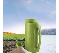 Generic Extendiendo a Mano Shaker Fertilizante Salt Salt Dispensador Ajustable Durable para Céspedes Gardens Paseos Plastic 13x9x28cm 2L Capacidad (verde)