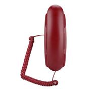 Generic Extensor de Teléfono Empresarial con Flash y Silencio para Escritorio o Pared, Teléfono Fijo sin Identificador de Llamadas, Remarcación del último Número, Uso en Hotel o Familia (carmesí)