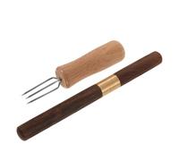 Generic Extensor para Varillas de Moxibustión 2 Piezas con Mango de Madera Negro, Soporte Portátil para Quemador de Moxa Seguro y Cómodo, Herramienta de Extensión para Terapia en