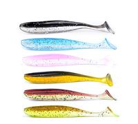 Generic fácil cebo swimbait con cola para señuelos de pesca suave cebo adecuado para todo tipo de aparejos de pesca (PVC/3.94in/0.17oz/6 opciones de color (Pack de 7), ERjxs01-10-42