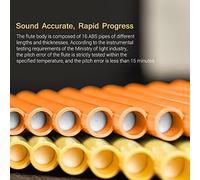 Generic Flauta de Pan de 16 Tubos Exquisitas Flautas de Pan ABS para Flautas de Clave G-A2, Mejoran la Capacidad Vital para Todas las Edades, Color Negro (YELLOW)