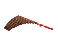 Generic Flauta de Pan Hecha de bambú, 15 Tubos, Tubos de Pan en Tono G para Principiantes, Adultos, Profesionales, Instrumento Musical Tradicional Chino, Color bambú