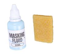 Generic Fluido Enmascarador de Acuarela Fácil Aplicación Eliminación Rápida para Proyectos de Técnicas Mixtas Azul 30 Ml