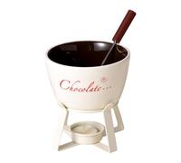 Generic Fondue Cup | with Fork Ceramic Kitchen Gadgets Chocolate Melting Mini Set for Christmas Birthday Party Camping Picnic Home Butter Cheese Caramel Postre