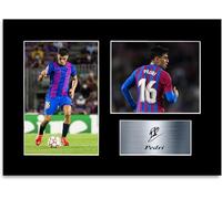 Generic - Fotografía de Pedri, jugador de fútbol del FC Barcelona, tamaño A4, firmada, para decoración de pared en la sala de estar