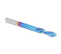 Generic Fresa de 2 Flautas de Acero de Tungsteno con Revestimiento Azul para Fresar y Cortar Relieves 3D en Acrílico y Madera