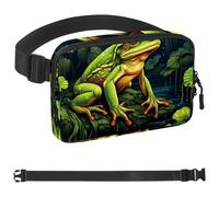 Generic Frogs on the Shore-1642 - Cangurera cruzada para hombres y mujeres, riñonera para viajes, casual, caminar, correr, senderismo, ciclismo, multicolor, 4 x 23 x 15 cm, multicolor,