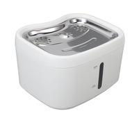 Generic Fuente de Agua Inteligente para Gatos, Dispensador Automático de Agua para Gatos con Diseño de Flujo de Doble para de Interior, Acero Inoxidable de 2,5 L