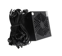 Generic Fuente de Alimentación para Computadora de Juegos Activos de 800 W con Control de Ventilador Fácil de Usar para Plataformas de Doble Núcleo - Aleación de Aluminio Negro, Ventilador Negro de