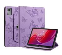 Generic Funda compatible con Lenovo Yoga Tab TB710FU (color: morado) Funda inteligente giratoria a prueba de golpes de cuero con patrón de mariposa