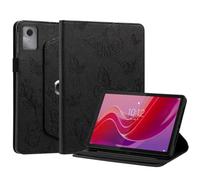 Generic Funda compatible con Lenovo Yoga Tab TB710FU (color: negro) Funda inteligente giratoria a prueba de golpes de cuero con patrón de mariposa
