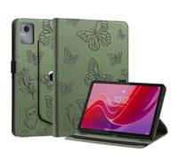 Generic Funda compatible con Lenovo Yoga Tab TB710FU (color: verde) Funda inteligente giratoria a prueba de golpes de cuero con patrón de mariposa