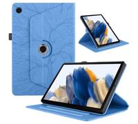 Generic Funda compatible con Samsung Galaxy Tab S10 Plus 12.4 SM-X820 SM-X826B (color: azul) Funda giratoria de piel con tapa trasera