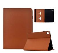 Generic Funda compatible con Samsung Galaxy Tab S10 Plus 12.4 SM-X820 SM-X826B (color: marrón) Smart Leather Flip Stand Case Plain Back Cover