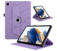 Generic Funda compatible con Samsung Galaxy Tab S10 Plus 12.4 SM-X820 SM-X826B (color: morado) Funda giratoria de piel con tapa trasera