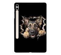 Generic Funda compatible con Samsung Galaxy Tab S10 Plus 12.4 SM-X820 SM-X826B (patrón: pastor alemán rasgado) a prueba de golpes, funda rígida de silicona