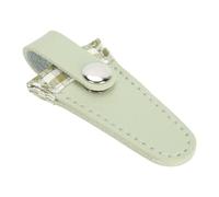 Generic Funda de Tijeras de Costura, Protector de Cubierta de Tijeras de Cuero PU Premium para Bordado y Acolchado, 1 Unidad, 7,4x3,2x1cm (verde mostaza)