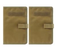 Generic Funda para cuaderno militar, 2 unidades, color caqui, cubierta táctica para libro de registro del ejército de campo 8.8 x 5.8 pulgadas, tela Oxford con soporte para bolígrafo para exteriores