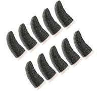Generic Funda para Dedos Antisudor para Juegos 10 Piezas Negras Borde Blanco 18 Hilos de Cobre Transpirable y Compatible Pantalla Táctil Adecuado para Móviles y Dispositivos Táctiles