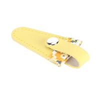 Generic Funda Protectora de Tijera de Cuero PU Hecha a Mano, Almacenamiento de Seguridad Mejorado para Costura y Manualidades (Flor naranja)