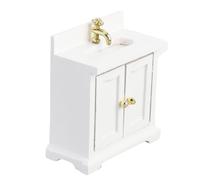 Generic Gabinete de Lavado de Casa de Muñecas, a Escala 1/16 Dollhouse Sink Life Lake para Decoración (White)