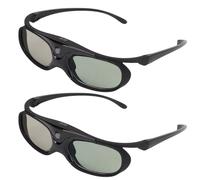 Generic Gafas 3D con Obturador Activo de 144 Hz con Tecnología DLP Link, Diseño Cómodo y Elegante, Proyectores DLP, Juego de 2 Piezas para Visualización Extendida