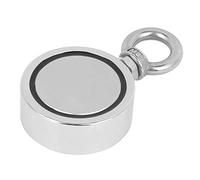 Generic Gancho Magnético de Doble Cara, Fuerte Imán de Pesca con Fuerza de Tracción de 265 Libras para Cazar Tesoros o Pescar en Ríos o Canales, Cuerda Roja de 20 M