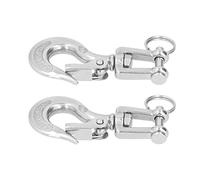 Generic Ganchos de Cadena de Seguridad, Gancho de de Cabrestante de Cadena de Hilera 2pcs 304 Accesorios de Acero Inoxidable con Pestillo de Seguridad (5/16 (650kg))