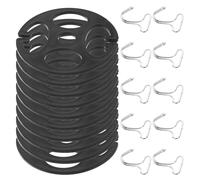 Generic Ganchos Metálicos para Fundas de Asientos de Coche, 20 Unidades Clips Negros, Cierre Seguro y Anclaje Antideslizante para Protectores y Cubre Asiento Automotor