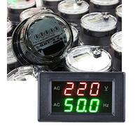 Generic Generador Medidor de Frecuencia de Voltaje LED con Pantalla Dual para Pruebas Rápidas e Intuitivas, Ideal para Profesionales de Mantenimiento Eléctrico (BLACK)
