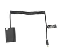 Generic Generic Acoplador CC Tipo C DMW DCC17 BLK22 Adaptador de Corriente de Batería Ficticia para Cámara GH5M2 GH6, ABS Ignífugo, 1 Paquete