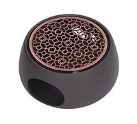 Generic Generic Calentador de Tetera Calentador de Vela de Cerámica de Luz de té Hueco para el Hogar Negro, Adecuado para té, café, Leche, Taza de Vidrio de Borosilicato, Decoración de Escritorio