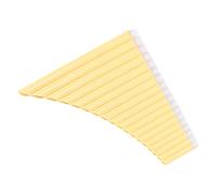 Generic Generic Flauta de Pan Llave en C Duradera con Bolsa de Transporte para Adultos Principiantes Niños ABS 18 Tubos para Personal Docente (Blanco crema) (YELLOW)