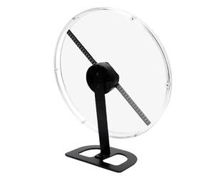 Generic Generic Holográfico de Hologramas 3D con Ventilador LED con 224 Piezas de Luces LED, Efecto 3D Inmersivo para Mostrar Animaciones, Compatible con iOS (Enchufe de la UE) (Enchufe de la UE)