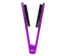 Generic Generic Peine Alisador de Cabello de Madera Contrachapada, Herramienta de Peinado Antiestática para Uso Diario, Peluquería, Color Morado (BLUE) (Rosa roja)
