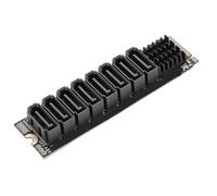 Generic Generic Tarjeta de Expansión de Clave M.2 con Indicadores LED para, Adaptador Serial ATA de 8 Puertos PCIe 3.0 X2 - Rendimiento de Alta Velocidad para Servidores Domésticos y Servidores