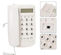 Generic Generic Teléfono Empresarial de Hotel Preciso, sin Identificador de Llamadas, Función de Flash de Escritorio/pared para Familias de Hoteles, Dual FSK/DTMF para Espacio Compacto (WHITE) (WHITE)