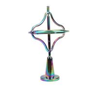 Generic Giroscopio de Aleación para Aliviar el Estrés, Juguete para la Yema del Dedo, Juguete de Descompresión Antigravedad para Adultos, Marco de Metal Colorido Brillante para Pasar el Tiempo y