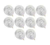 Generic Globo de Látex de Confeti Transparente con Palabras de Feliz Cumpleaños para Decoración de Bodas, Fiestas de Cumpleaños, 10 Globos de Lentejuelas de 12 Pulgadas para Centros Comerciales y