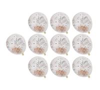 Generic Globos de Confeti Transparentes de Látex para Decorar Fiestas de Cumpleaños Juego de Globos de Lentejuelas de 10 Piezas de 12 Pulgadas para Celebraciones de Aniversario de Bodas Promociones