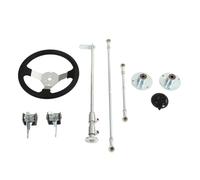 Generic GO KART Direction Kit, GO Karts Directivo Kit Direction Wheel con Accesorios de Metal para 100 125 140 150 Quad