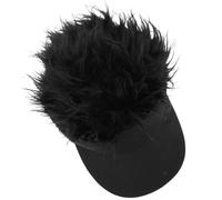 Generic Gorra de Béisbol Peluca Negra para Adultos Sombrero Visera Bloqueador Solar Gorra Deportiva Reutilizable para Hombre y Mujer Adecuado para Pesca Camping y Actividades al Aire