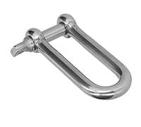 Generic Grillete en D Largo Pasador de Tornillo de Anclaje Duradero de Acero Inoxidable para Uso Pesado para Trabajadores de la Construcción y la Industria 10 Grilletes en D Largos (10 piezas M6)